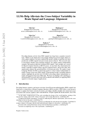 LLM 有助于缓解脑信号和语言对齐的跨学科变异性